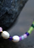 Boho Necklace, Seed Bead Choker, Crystal Pearl